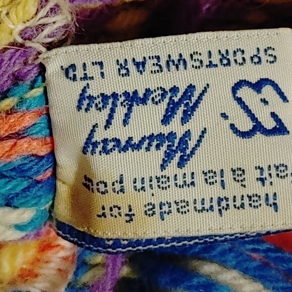 ATTRACTIVE VINTAGE Wool SKI Hat BRIGHT COLOURS HANDMADE IN CANADA Murray Merkley - Picture 7 of 8